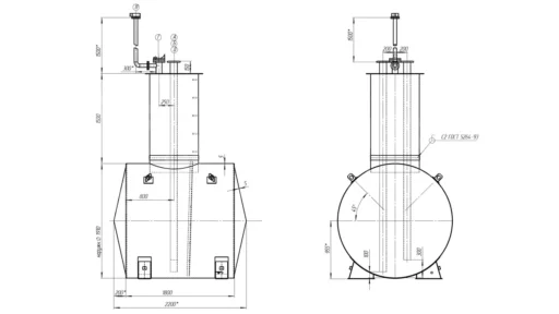 Резервуар горизонтальный стальной подземный РГСП 5